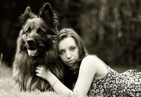 Girl and dog - pretty, pay, dog face, playful dog, dogs, face, puppy, beautiful, beauty, puppies, lovely, german shepherd, sweet, playful, bubbles, cute, animals