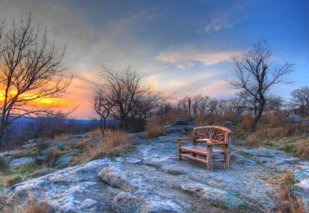 Sunset - wintermsky, nature, sunset, snow