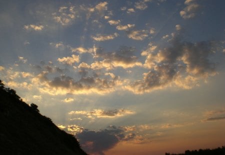 Romania touch-sunset in time - sky, sunset, romania, clouds