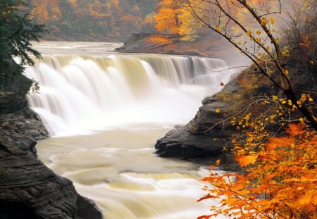 lower falls letchworth state park castile new york - castile, nature, falls, river, waterfalls