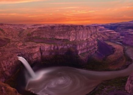 ROCKY WATERFALLS - rocky, art, nature, falls