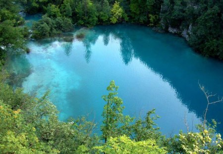 plitvice5 blue lake - landscape, nature