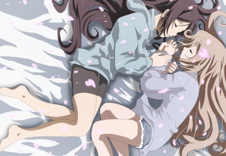 Sleeping Twins - sakuya, candy boy, kanade, anime, twins