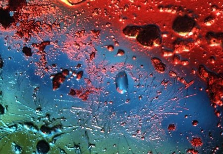 Martian Spores - spores, blue, red, green striped