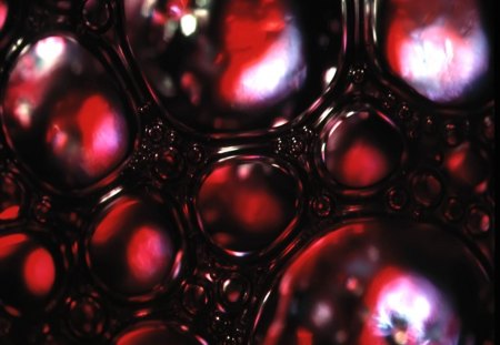 Bubble Domes - domes, black, bubbles, red