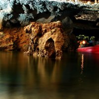 Alisadr cave the biggest water cave all over the world located in Hamedan Iran