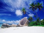 White sandy beach-Seychelles