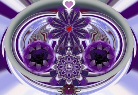 Perkie Purple - eye candy, collage, 3d, fractal, abstract