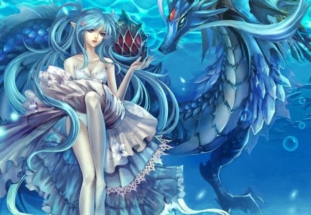 miku hatsune and dragons - dad, d, a, ad