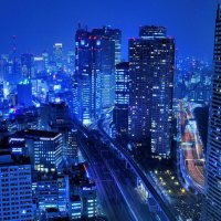 Blue night city (Tokyo)