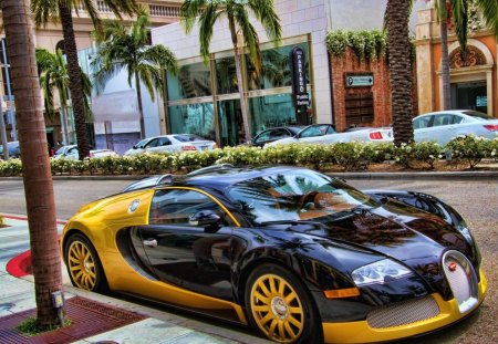 Bugatti Veyron - veyron, car, road, bugatti