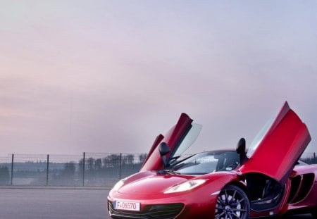 Red McLaren MP4 - mclaren, door, mp4, red