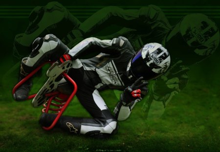 Lewa w gorę! - Swing, Helmet, Motorcyclist, Lewa w gore, Leather Overalls