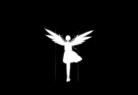 Angel - minimalism, bw, angel, art, wallpaper