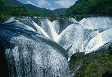 Waterfalls - jungle, Water, Nature, falls