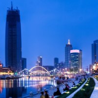 wonderful evening on a city river