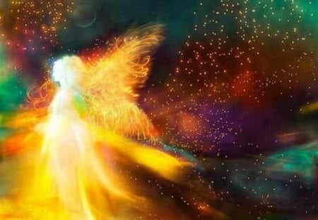 Angel from Sapphire's Moonbeams - fire, facebook, colors, angel