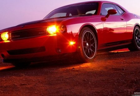 speedfactory dodge challenger - road, challenger, dodge, red