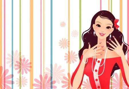 Gorgeous dress vector - gorgeous, girl, fashion, vector, art