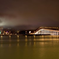 beautiful night bridge in macau