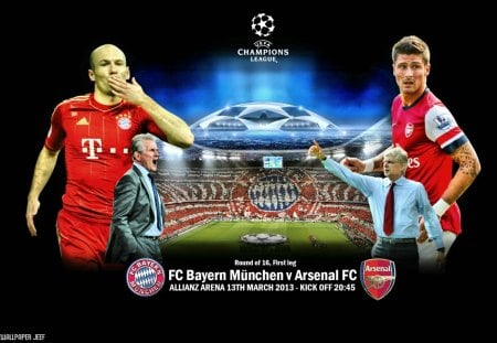 Bayern M�nchen - Arsenal - robben, abstract, champions league, bayern munchen, arsenal, nike, football, adidas, wallpaper