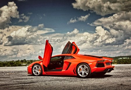 lamborghini - lamborghini, ground, car, road