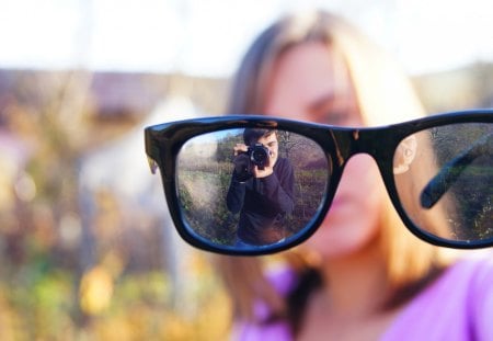 glasses - blonde, glasses, picture, model