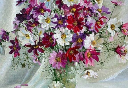 By Akatiev Andrew. Bouquet mood - vase, painting, flower, art, bouquet, still life