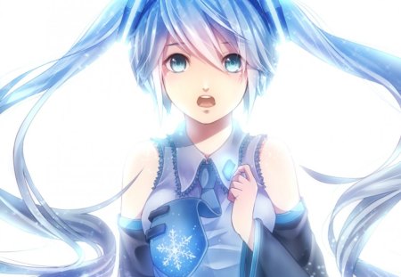 Hatsune Miku - anime, vocaloid, female, blue, hatsune miku, long hair, superstar, blue hair, plain, blue eyes, idol, anime girl, twintails, hot, singer, girl, simple, white, miku, diva, cute, aqua hair, sexy, vocaloids