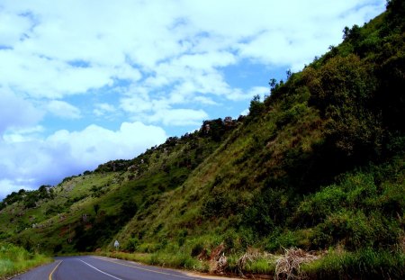 Road to Nowhere - nowhere, sky, rural, south africa, hil, road