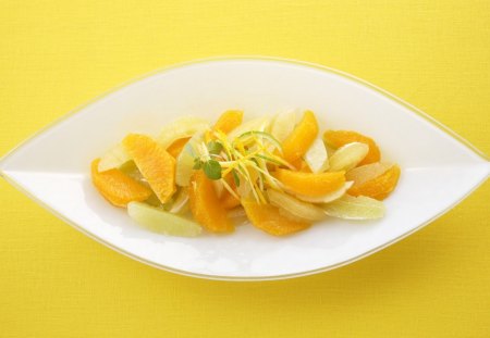 Healthy snacks - plate, delicious, food, orange, fruits, healthy