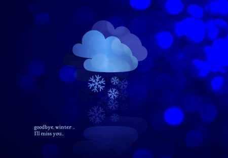 goodbye,winter ! - abstract, minimalism, wp, blue