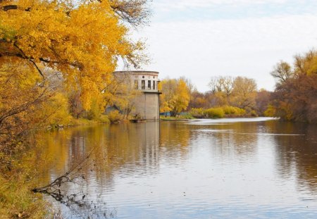 *** Beautiful autumn *** - river, trees, nature, autumn, colorful