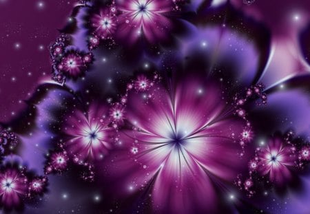 I wonder - fractal, purple, color, flower