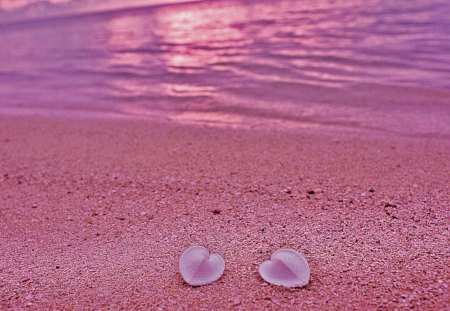 Love - love, abstract, abstract shore, beach hearts, abstract hearts