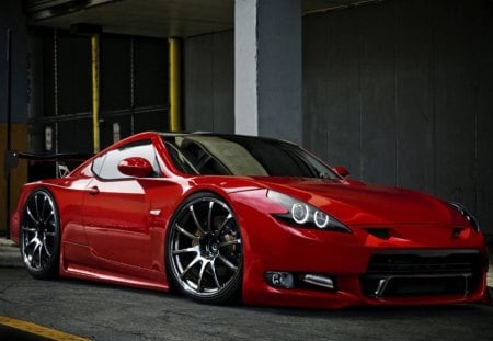 SINGLE DOOR BEAUTIFUL RED - red, door, wheel, car