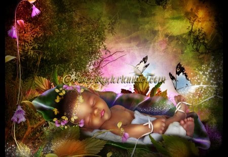 ✰..P R E C I O U S..✰ - pretty, wonderland, valuable, angel, photomanipulation, flowers, sleeping, woods, abstract, digital art, colors, love, baby, wonderful, mushrooms, cute, animals, bebe, amazing, butterflies, splendor, red wood, precious, forests, grasses, trees, beautiful, photoshop, backgrounds, cool, lovely, sweet, colorful, elf, fantasy, fairy, adorable