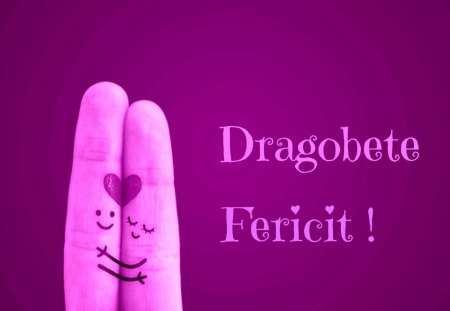 Dragobete Fericit! - heart, fingers, love, pink, cehenot, purple, valentine, couple, day, dragobete