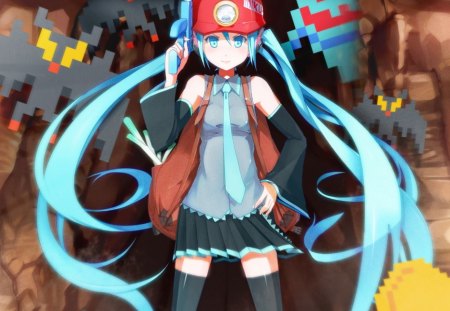 Hatsune Miku - miku, cute, vocaloids, vocaloid, hot, anime, gun, anime girl, girl, hat, pistol, cap, sexy, female, weapon, hatsune miku