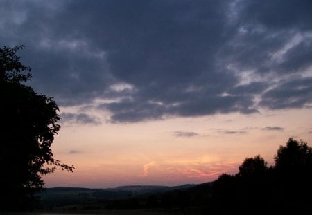 reflecting sunset - reflecting, sunset