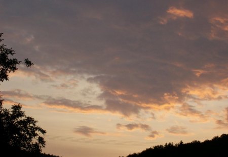 clouds in sunset - sunset, clouds