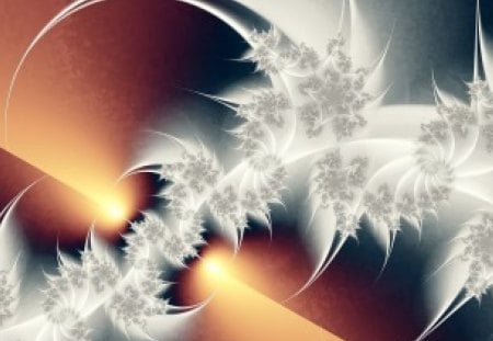 Snow Queen at Sunset - fractals, ice, fractal, crystals