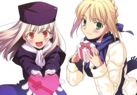 Valentine - saber, anime, valentine, fate stay night, illyasviel