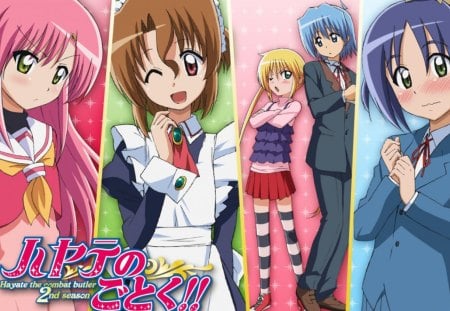 Hayate no Gotoku - hinagiku, ayumu, nagi, anime, maria, hayate no gotoku, hayate