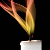 color smoke from candle