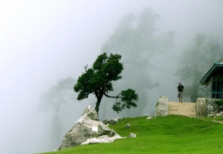 cloudy triund  - nature, beauty, landscape