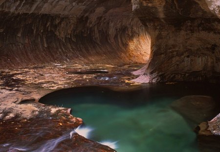 Wonder underground - cavern, lake, landscape, tunnel