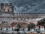 fortress wall in istanbul hdr