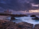 wonderful lighthouse on a portuguese coast