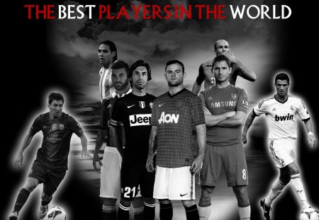 THE BEST SOCCER PLAYERS IN THE WORLD - ronaldo, messi, robben, andrea pirlo, lampard, rooney, falcao